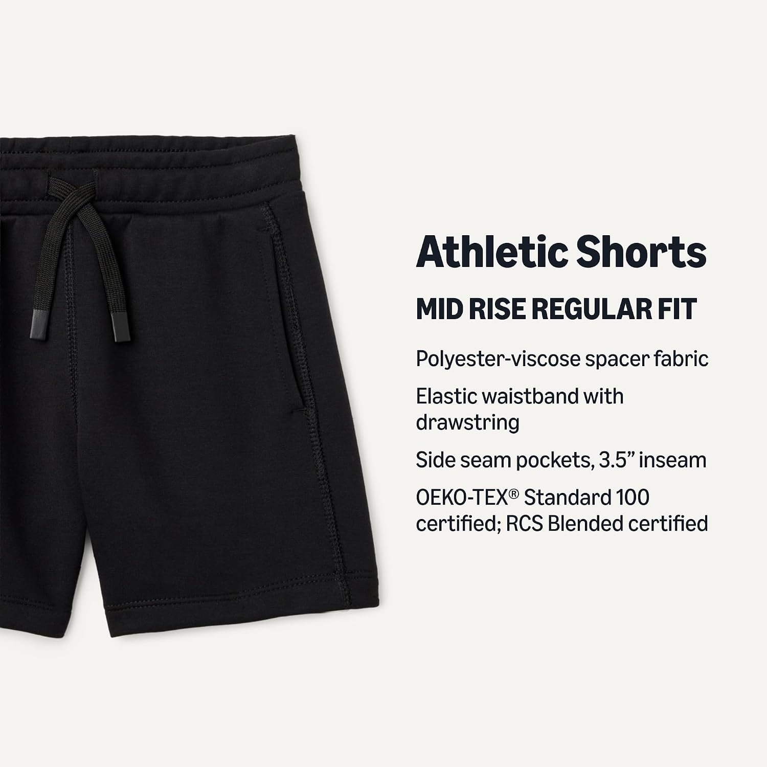 Detalle de Amazon Essentials Athletic Fit Training Shorts for Girls (Regular Fit, Pockets)