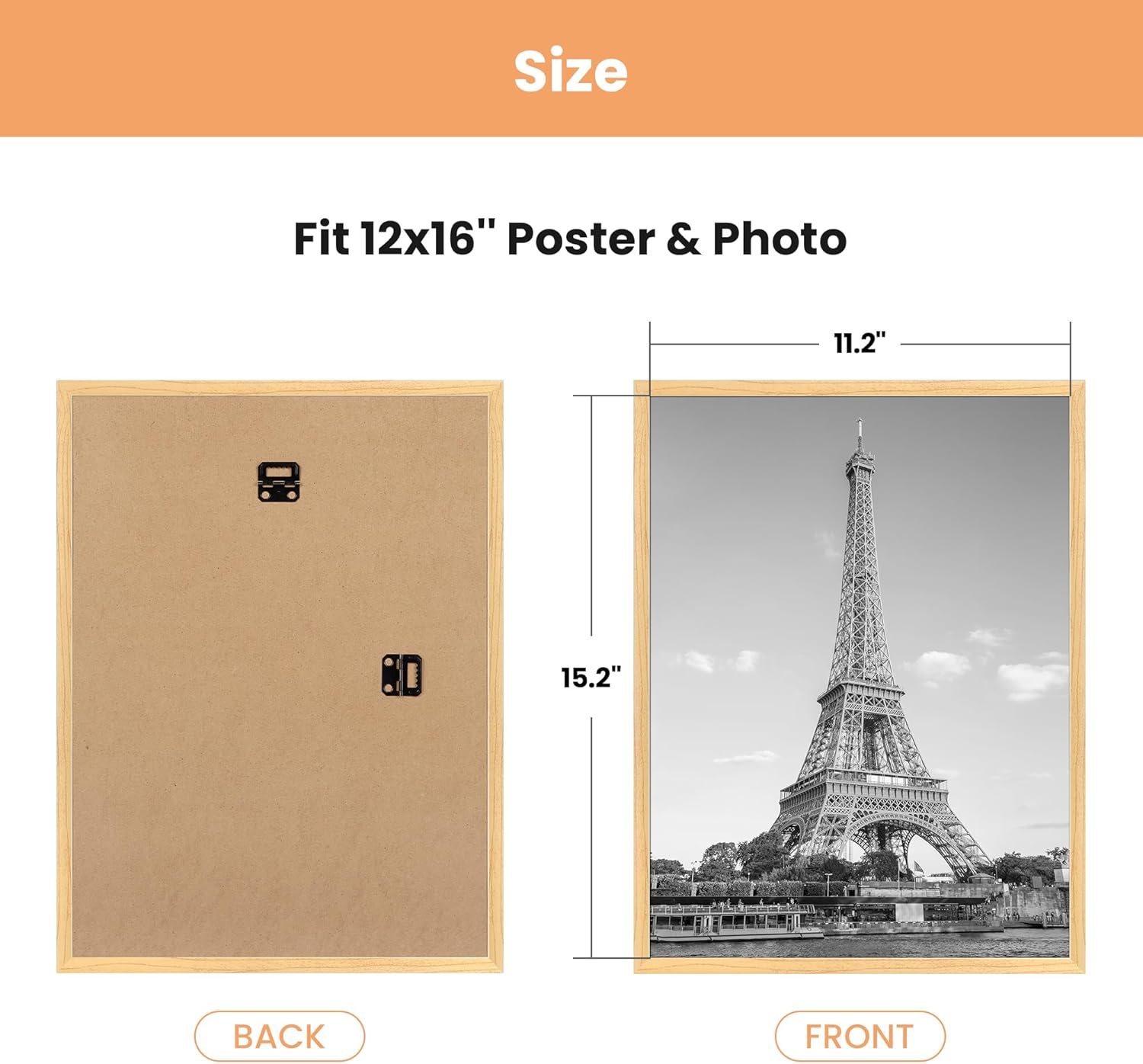 Thumbnail 6 de upsimples 12x16 Picture Frame Natural 3 Pack