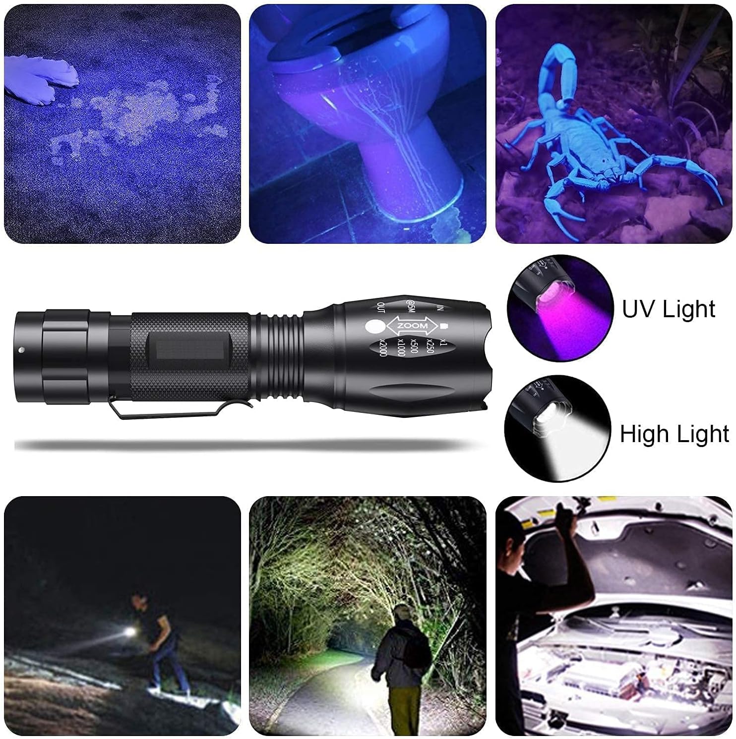 Detalle de MOWETOO UV Torch 395nm 500lm
