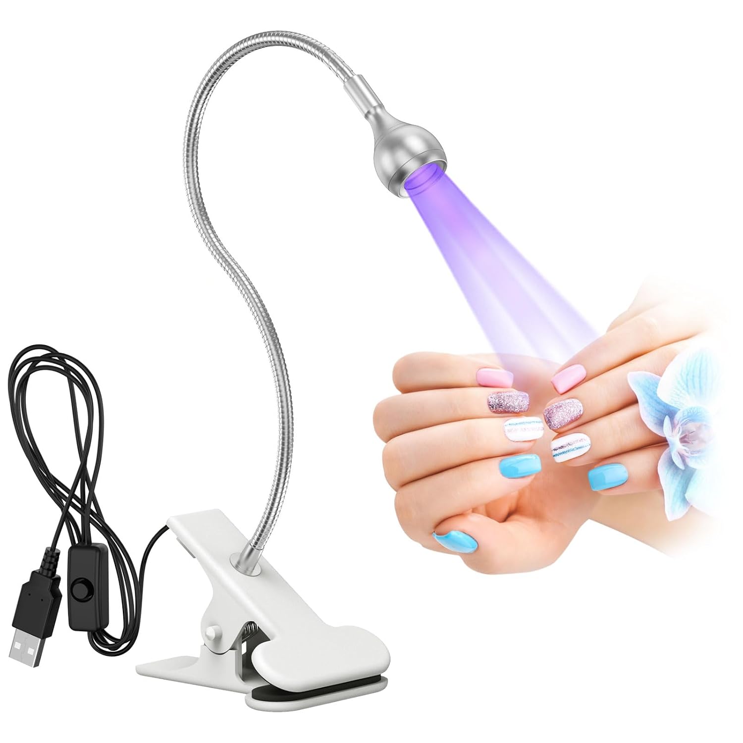 Detalle de AISEELY UV Lampe für Gelnägel 3 W