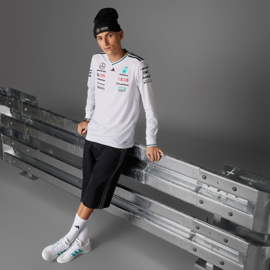 Detalle de Camiseta Mercedes AMG Petronas Formula One Team Driver Authentic Long Sleeve – Adidas