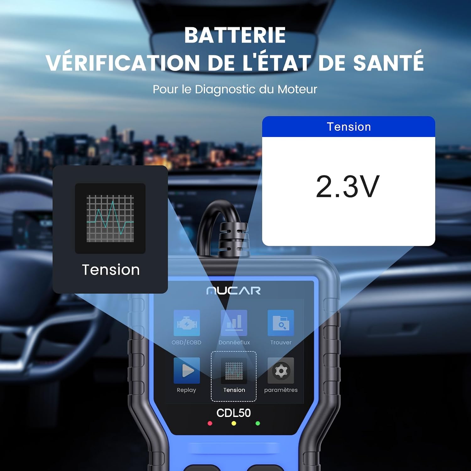 Thumbnail 6 de Valise Diagnostic Auto MUCAR CDL50 OBD2 : lecteur de codes et effacement des défauts moteur