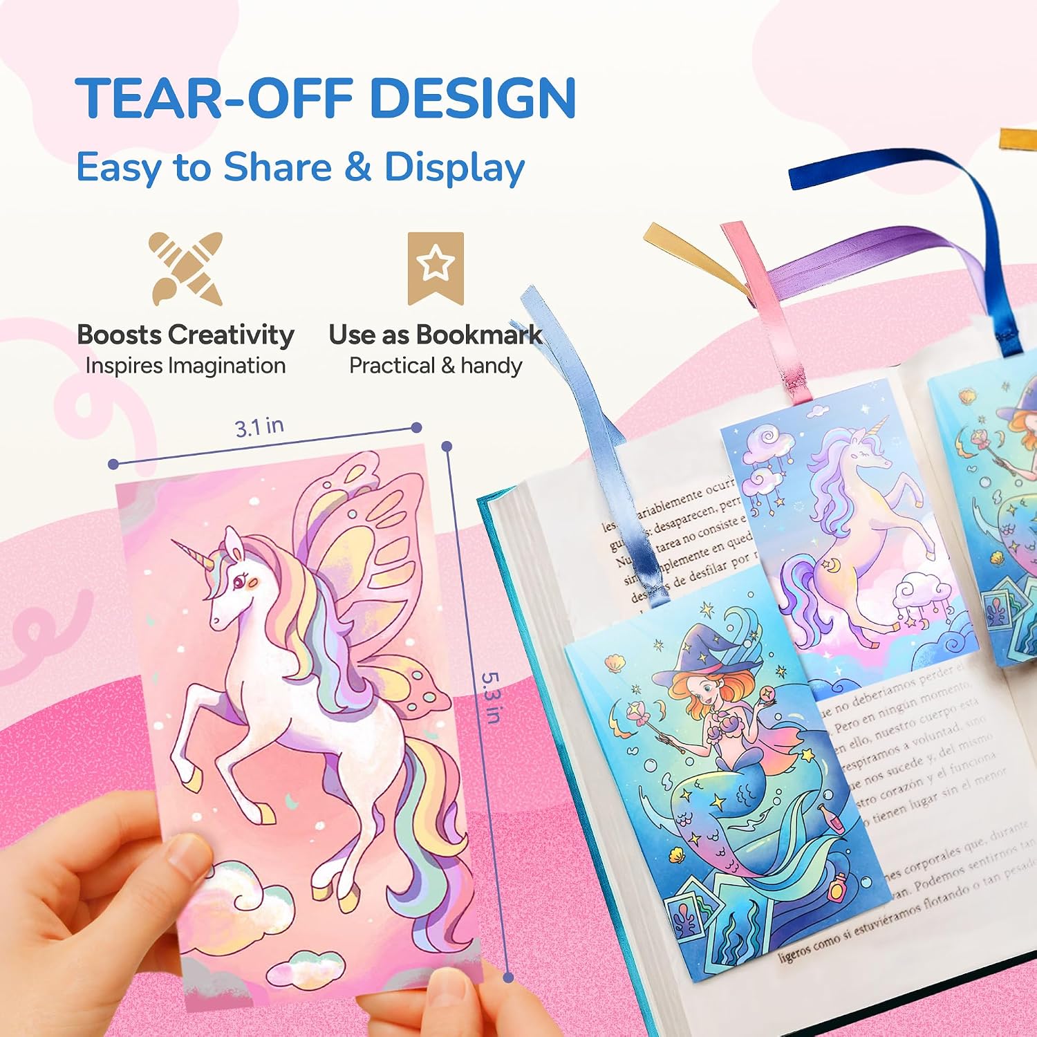 Thumbnail 6 de JoyCat 2 Pack Pocket Paint with Water Coloring Books for Kids (Magical Pony & Ocean Princess) – On-the-go Art Set