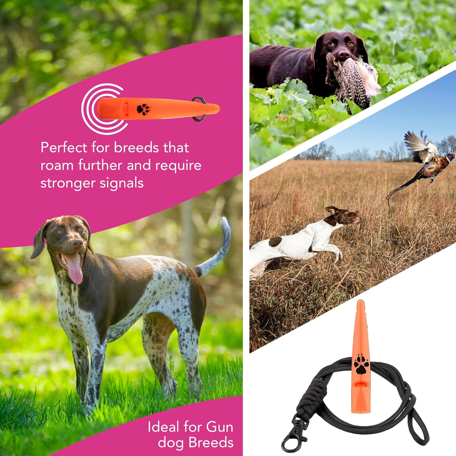 Detalle de TDL Gun Dog Training Whistle with Lanyard – Loud, Far-Reaching Recall for Most Breeds