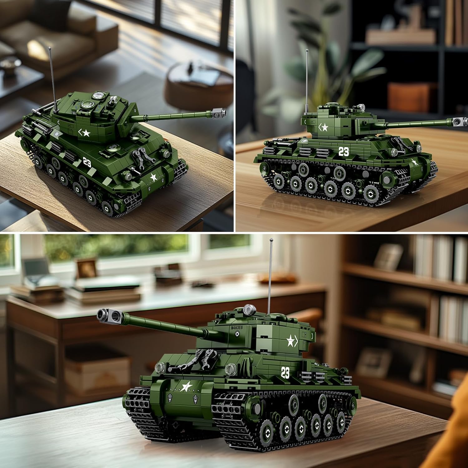 Detalle de Reobrix M4A3E8 Sherman Tank 836 pezzi