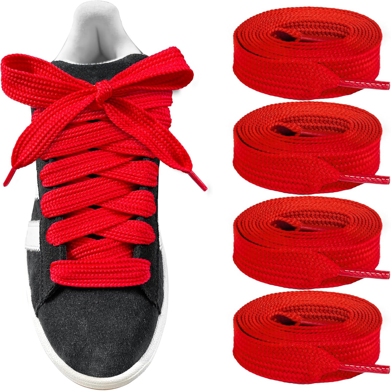 UamGlsob 2 Pairs 15mm extra wide fat laces for Adidas Campus 00s trainers