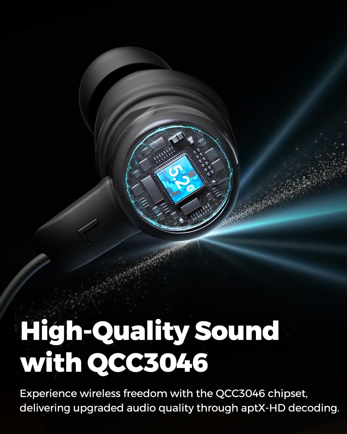 Detalle de SoundPEATS Q35 HD+ Neckband with aptX HD, 17h