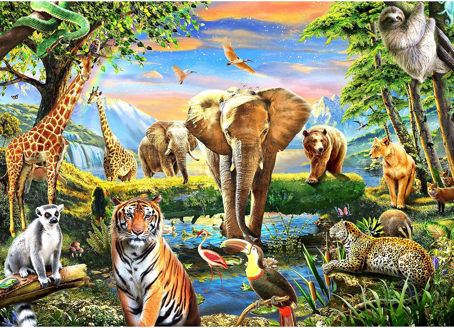 Detalle 2 de Cat Basketball Jigsaw Puzzle, 1,000 Pieces