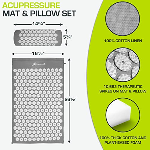 Thumbnail 1 de ProsourceFit Acupressure Mat and Pillow Set for Pain Relief