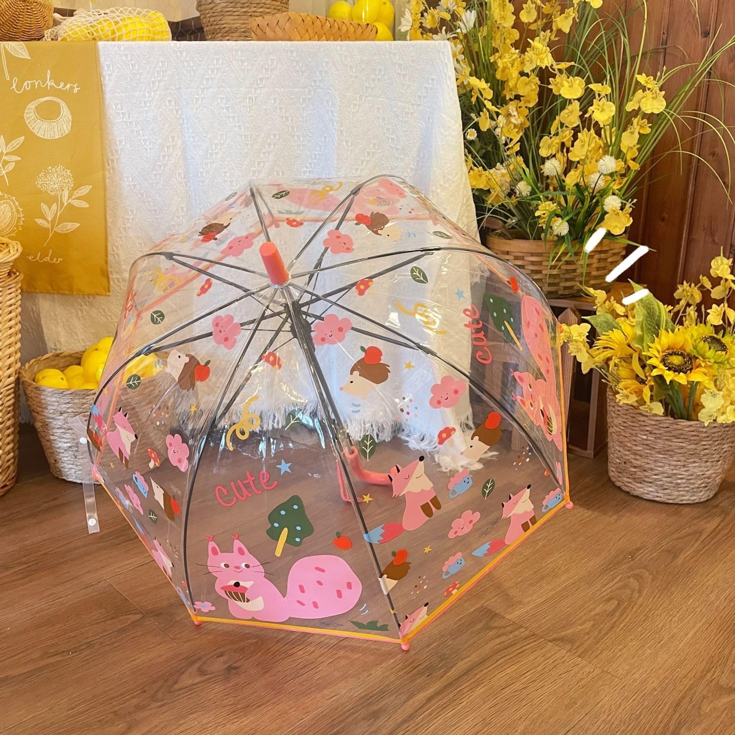 Detalle de Generic Kids Bubble Umbrella with Transparent Dome Canopy (Windproof, Auto-Open, Child-Safe Closure)