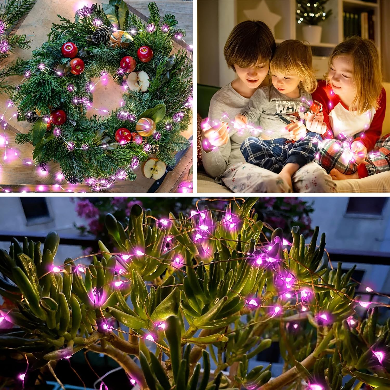 Thumbnail 4 de Lezonic Solar String Lights Outdoor – 12m/40ft, 120LED, IP65 Waterproof, 2 Pack