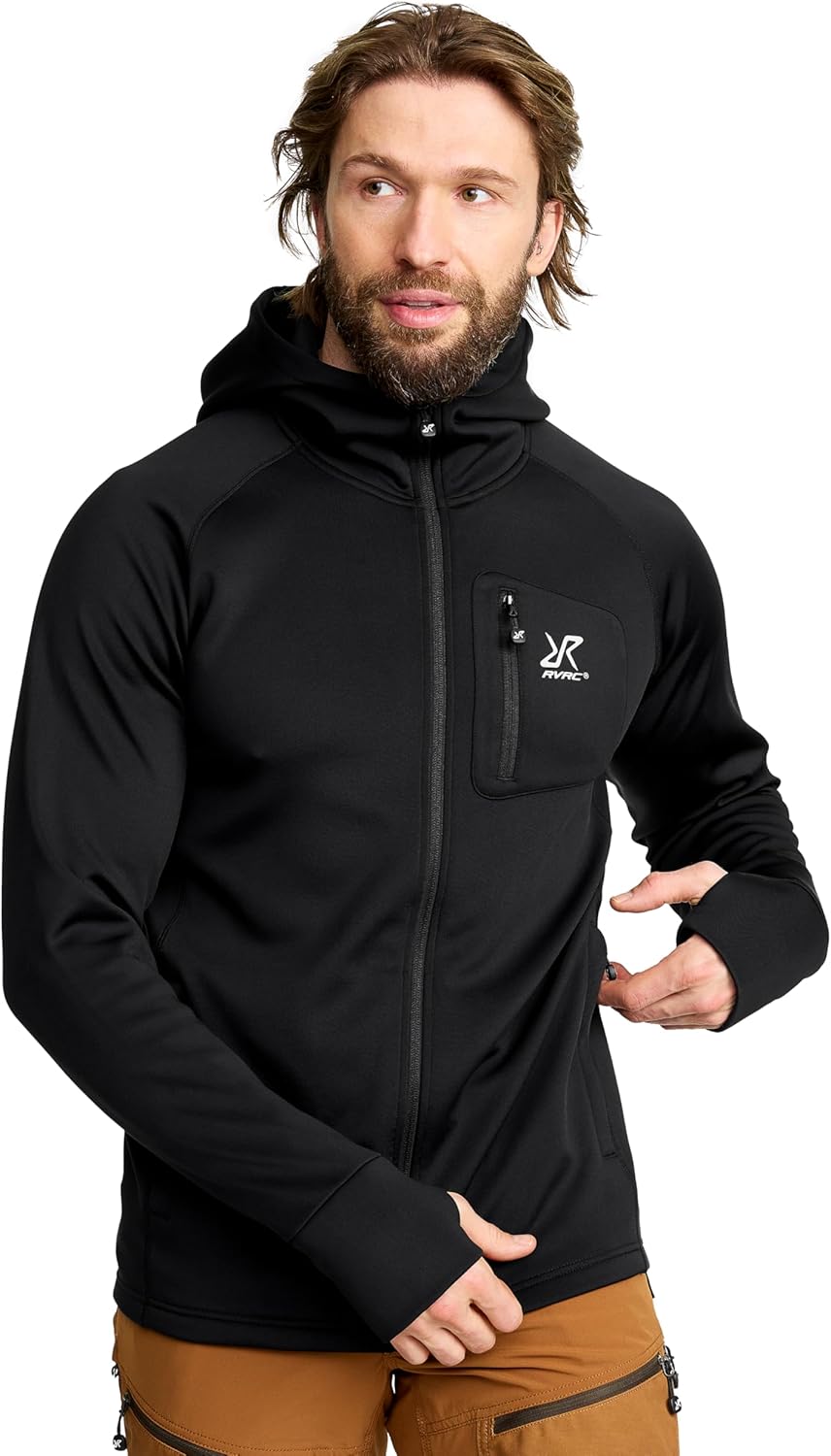 Thumbnail 6 de RevolutionRace Evolution Stretch Fleece Hoodie da uomo con zip e cappuccio