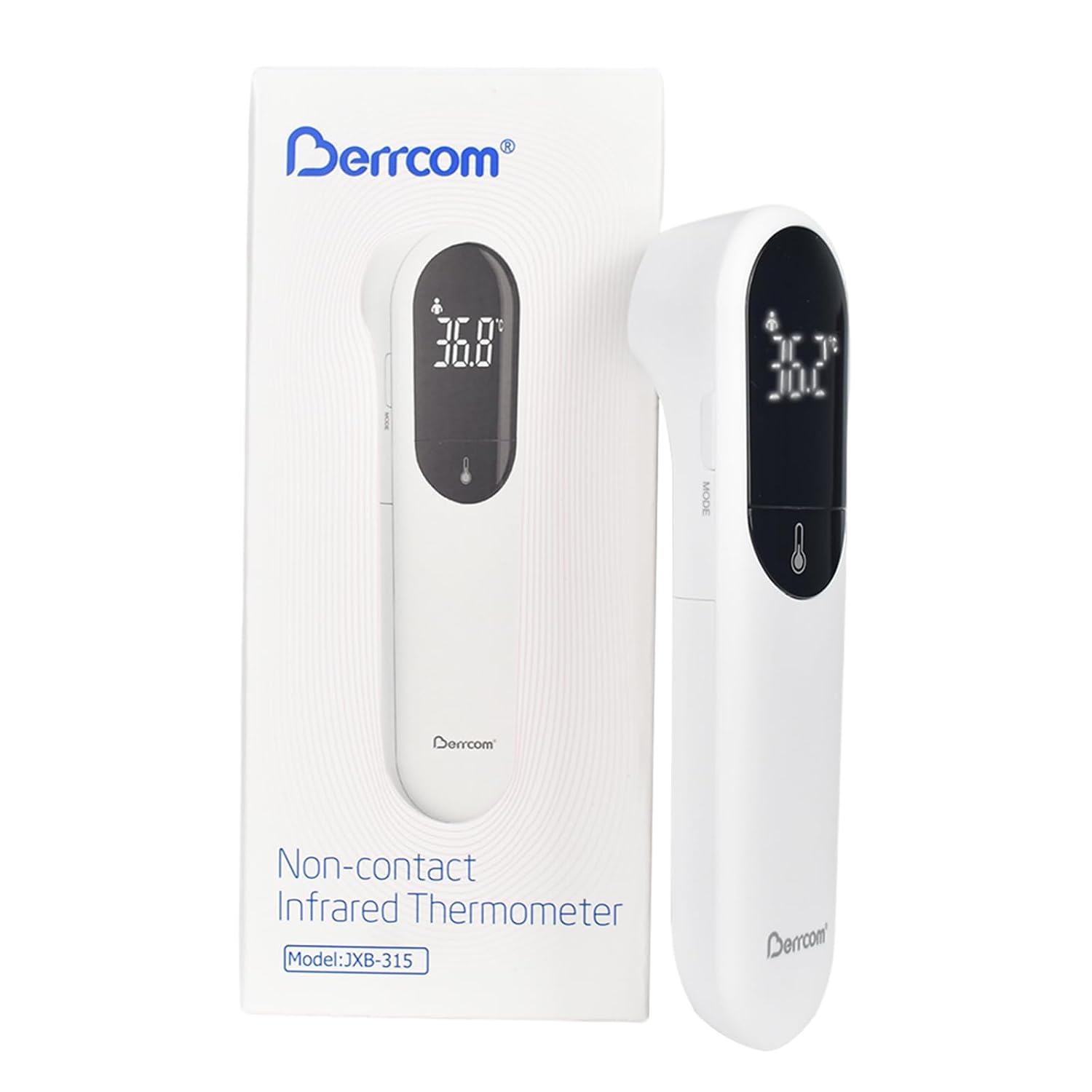 Berrcom Kontaktloses Infrarot-Stirnthermometer mit Dual-Sonden-Technologie (für Kinder & Erwachsene)