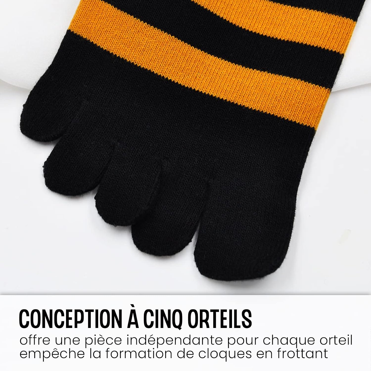 Detalle de PUTUO Chaussettes 5 Doigts Homme 5 paires