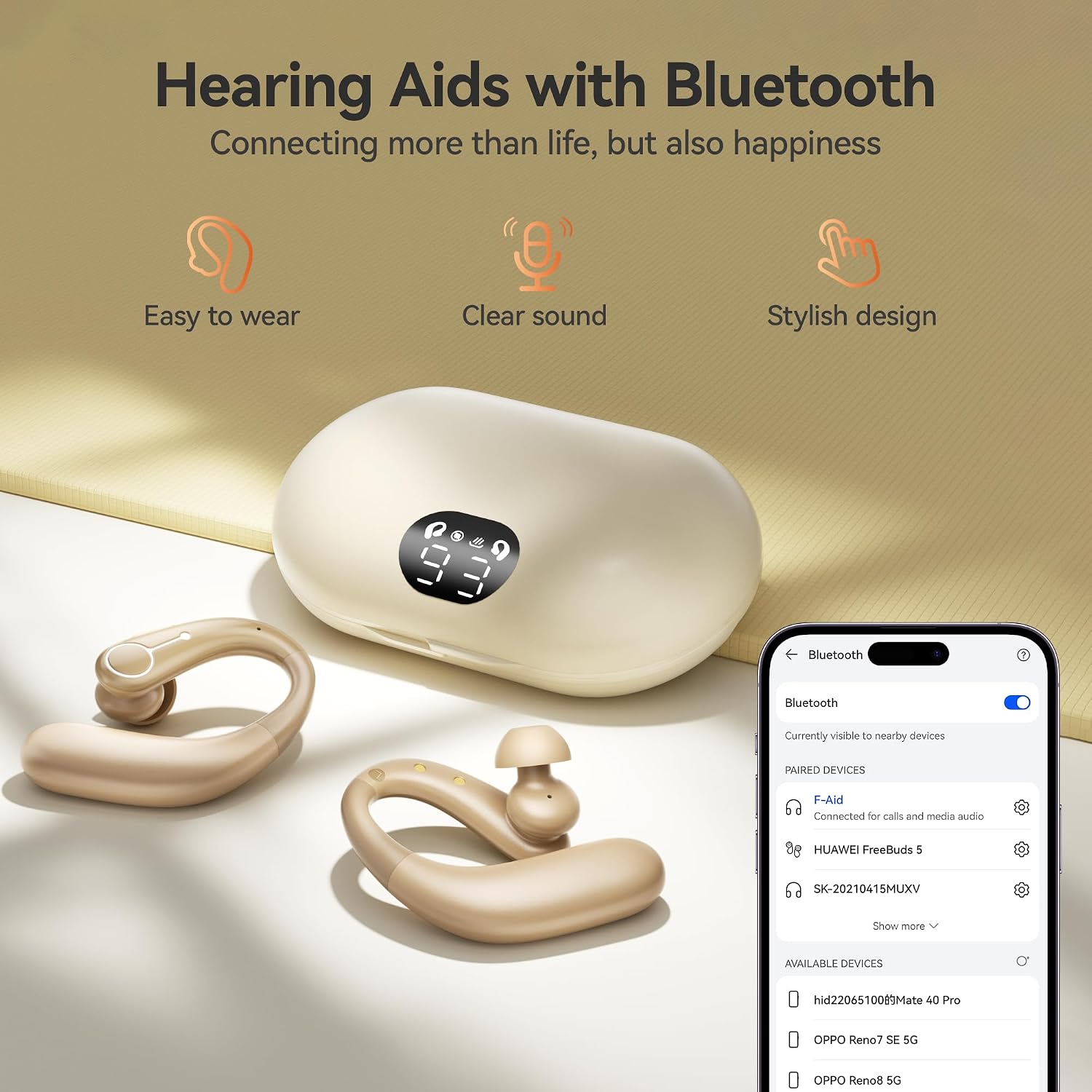 Detalle de Bluetooth Hearing Aids, Rechargeable