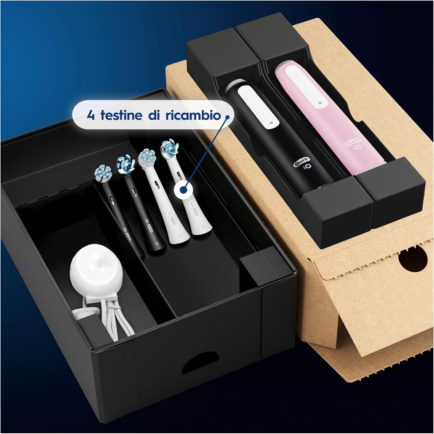 Thumbnail 6 de Oral-B Spazzolino Elettrico iO 3 Rosa e Nero – kit doppio con 2 testine, custodia viaggio