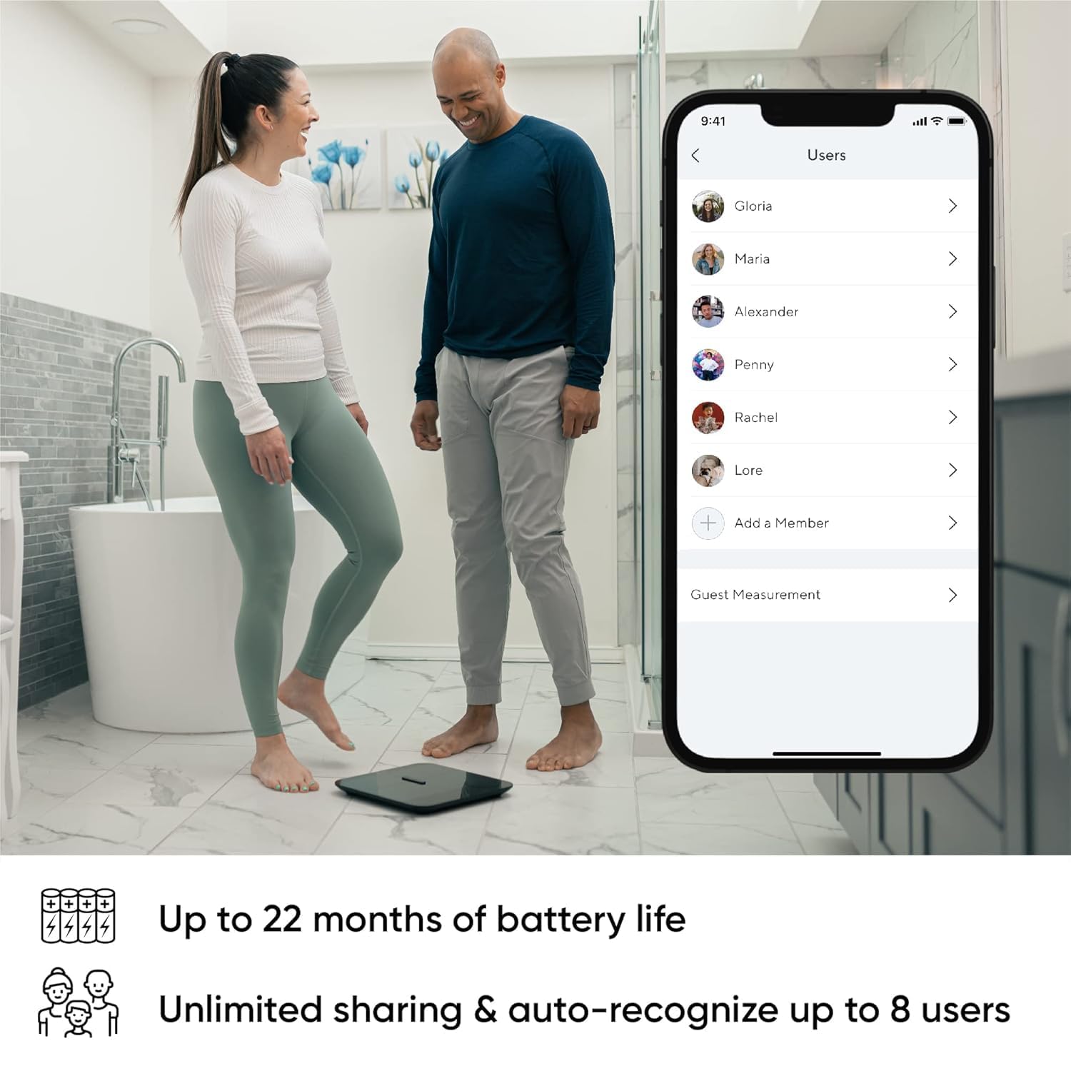 Thumbnail 6 de Wyze Smart Scale X — Digital Bathroom Scale with Comprehensive Body Composition