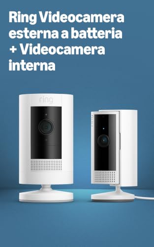 Detalle de Ring Stick Up Cam + Videocamera interna: kit di sicurezza domestica completo