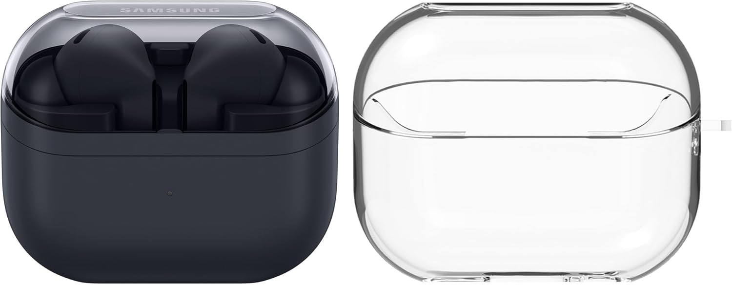 Thumbnail 1 de Samsung Galaxy Buds3 FE – kabellose In-Ear-Kopfhörer mit 360 Audio, aktiver Geräuschunterdrückung, Clear Call & mobeen Soft Clear Case (Black)