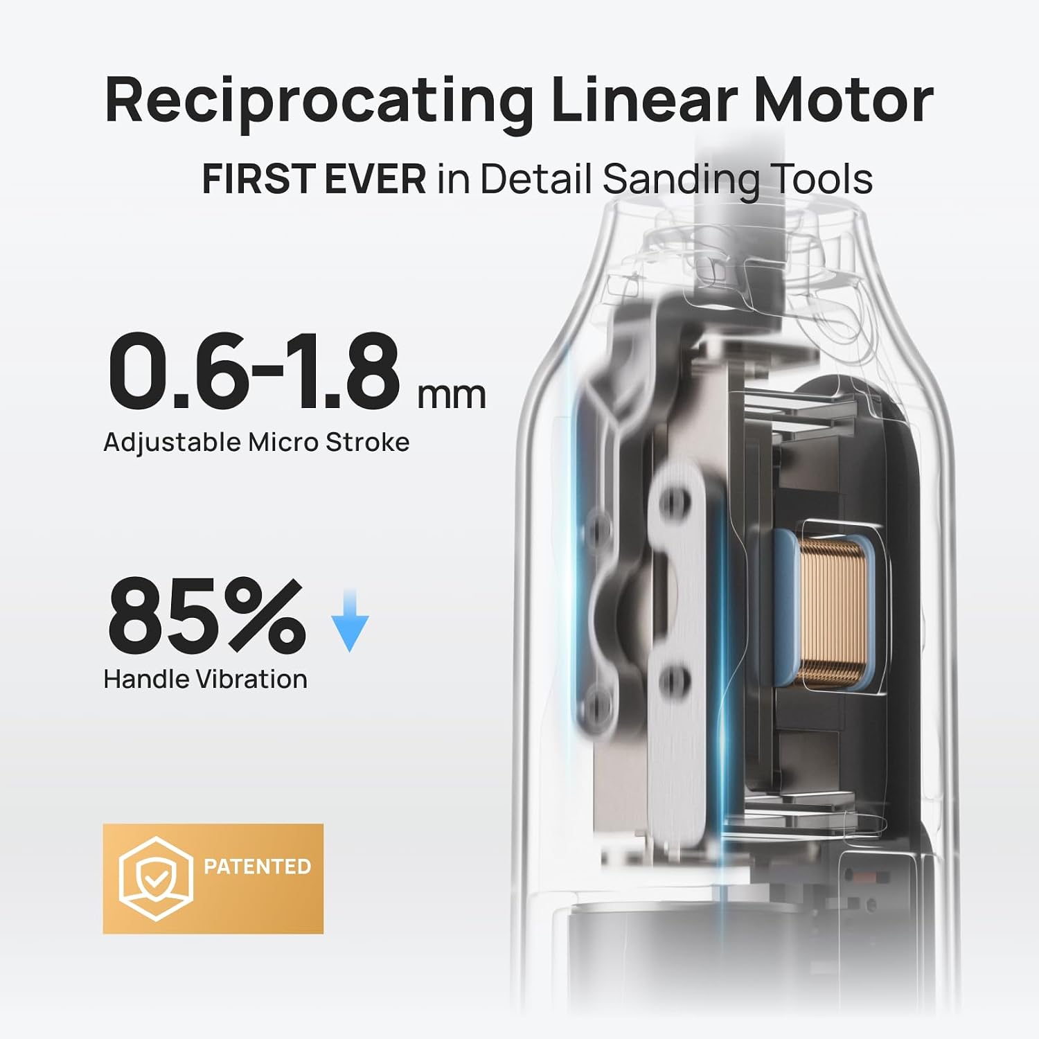 Detalle 2 de NeoSander Reciprocating Detail Sander — Compact, Low-Vibration Precision for 3D Printing & Model Making