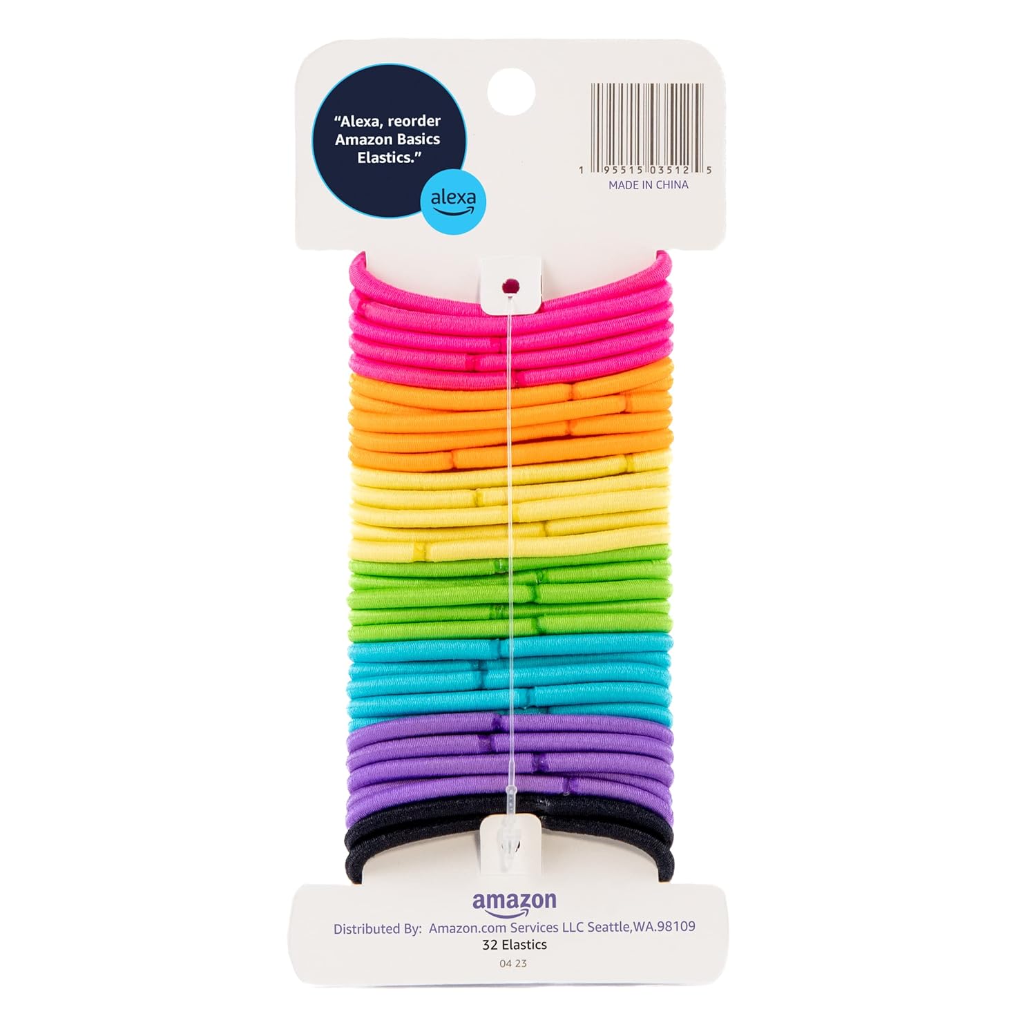 Detalle de Amazon Basics No Damage Elastic Hair Ties for Thick Hair – 32 Count