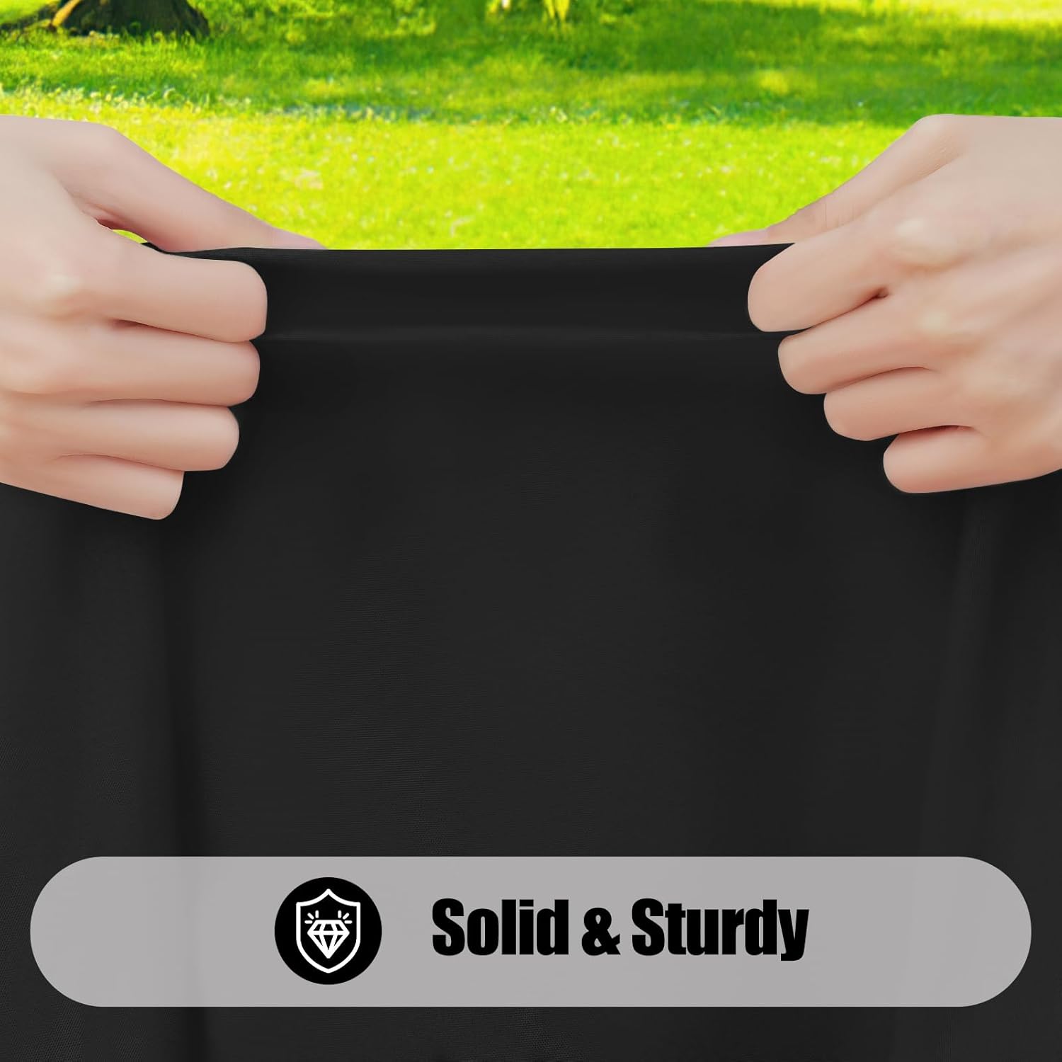 Thumbnail 2 de Smiry 2-Pack Rectangle Picnic Table Cloths (Waterproof Elastic Fitted) — Black, 30"x72