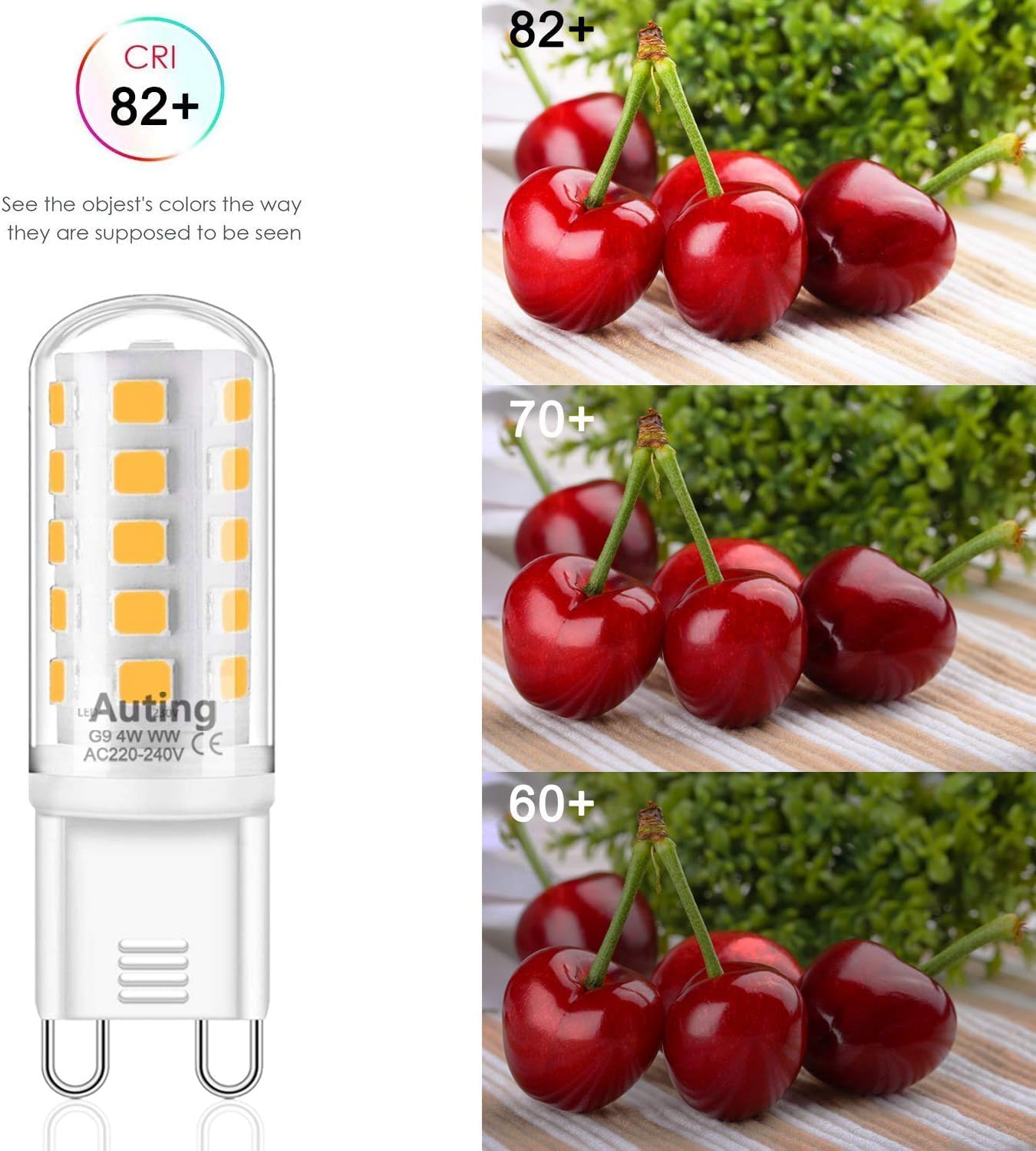 Detalle 1 de Auting G9 LED-lampa, dimbar 4 W, 2700 K och 400 lm