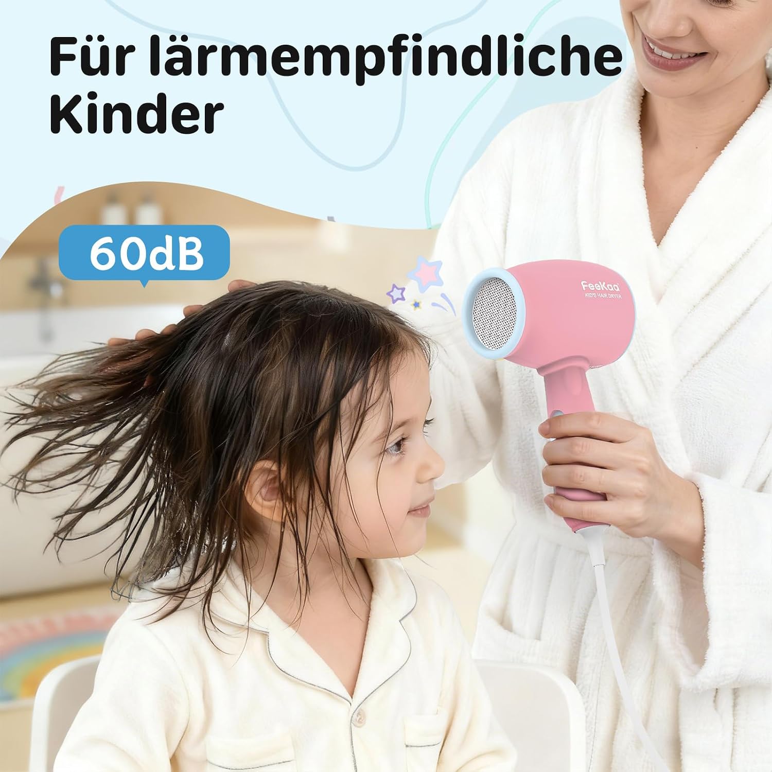Thumbnail 4 de feekaa Kinderfön 550W MiniFöhn Rosa