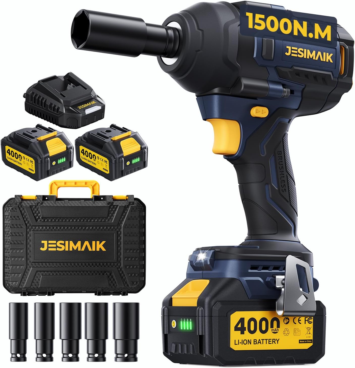 Detalle de JESIMAIK Cordless Impact Wrench 1/2-Inch