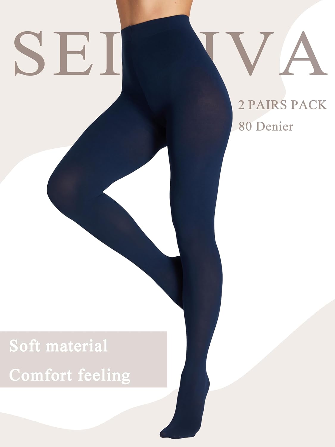 Thumbnail 1 de Seidiva Collant Donna Colorati 80DEN Opachi a Vita Alta – Comfort e Versatilità (Oltre 30 colori)