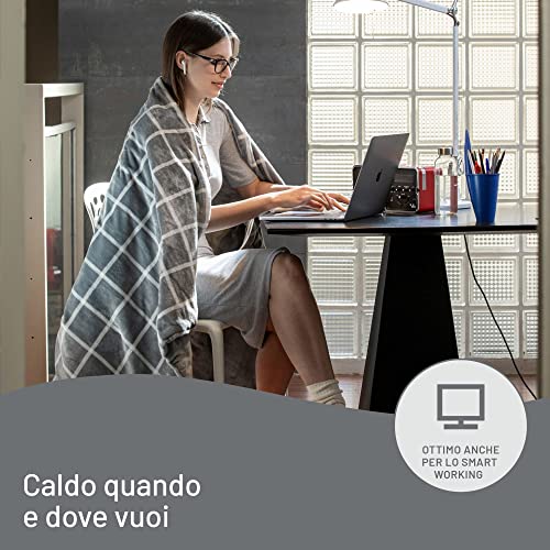 Thumbnail 6 de Imetec CaldoPlaid Velvet Square, coperta riscaldante 150x95 cm con 6 temperature e timer
