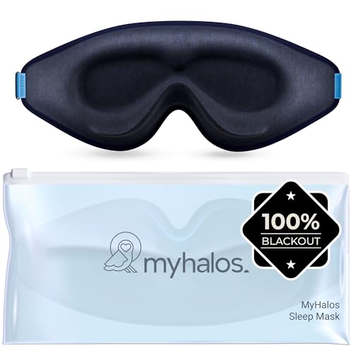 Detalle de MyHalos Blackout Sleep Mask: 3D Contoured Eye Mask for Sleeping