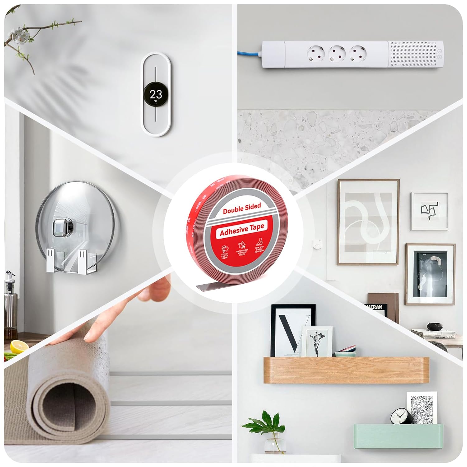 Thumbnail 6 de FIXCHORD Heavy Duty Double Sided Tape: Extra Strong, Waterproof Acrylic Foam, 15.4ft x 0.59in
