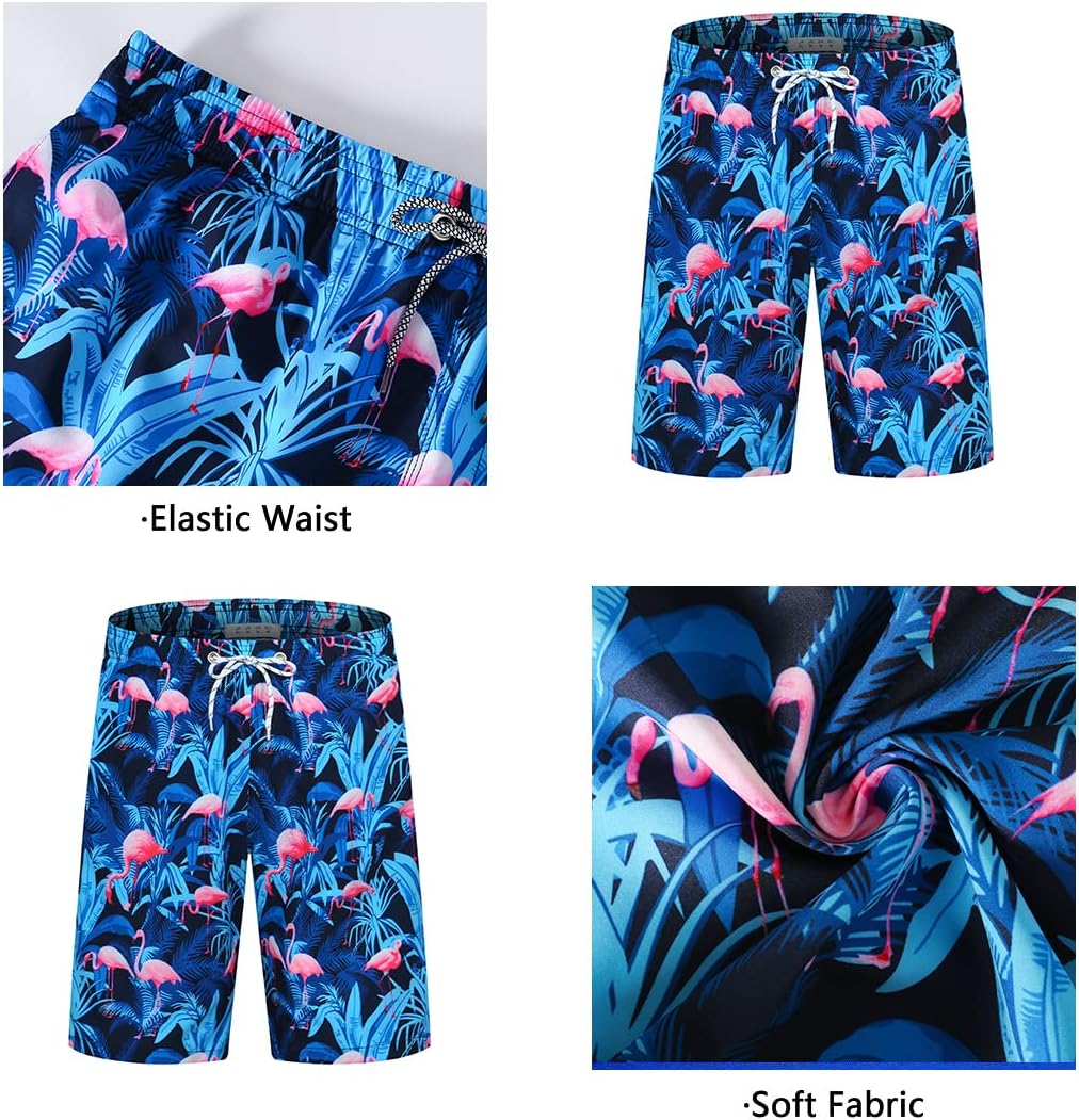 Detalle de iCKER Mens Swim Shorts Swimming Trunks 3D Print Beach Shorts Boardshorts