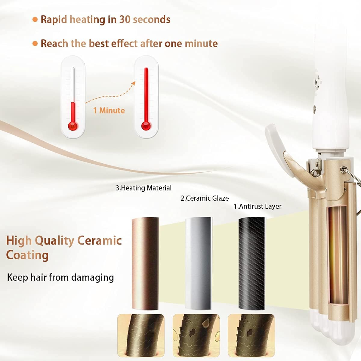 Thumbnail 2 de flintronic 3-Barrel Ceramic Hair Curler 25mm