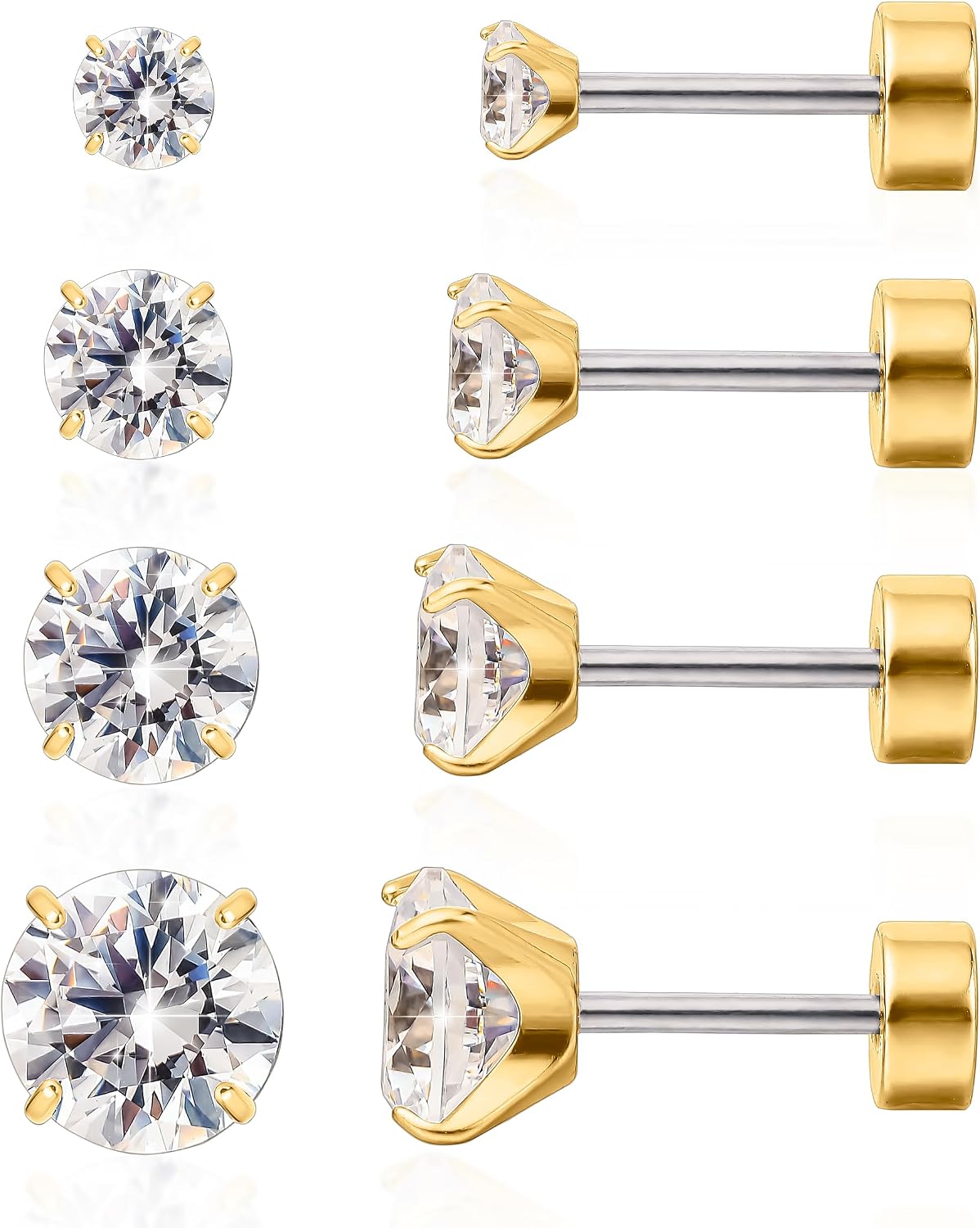 Detalle de limerencia Boucles Titane 4 paires