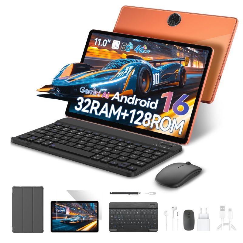 Detalle de Blackview Zeno 5 WiFi 11" | 8 GB RAM, 128 GB | Tinta naranja
