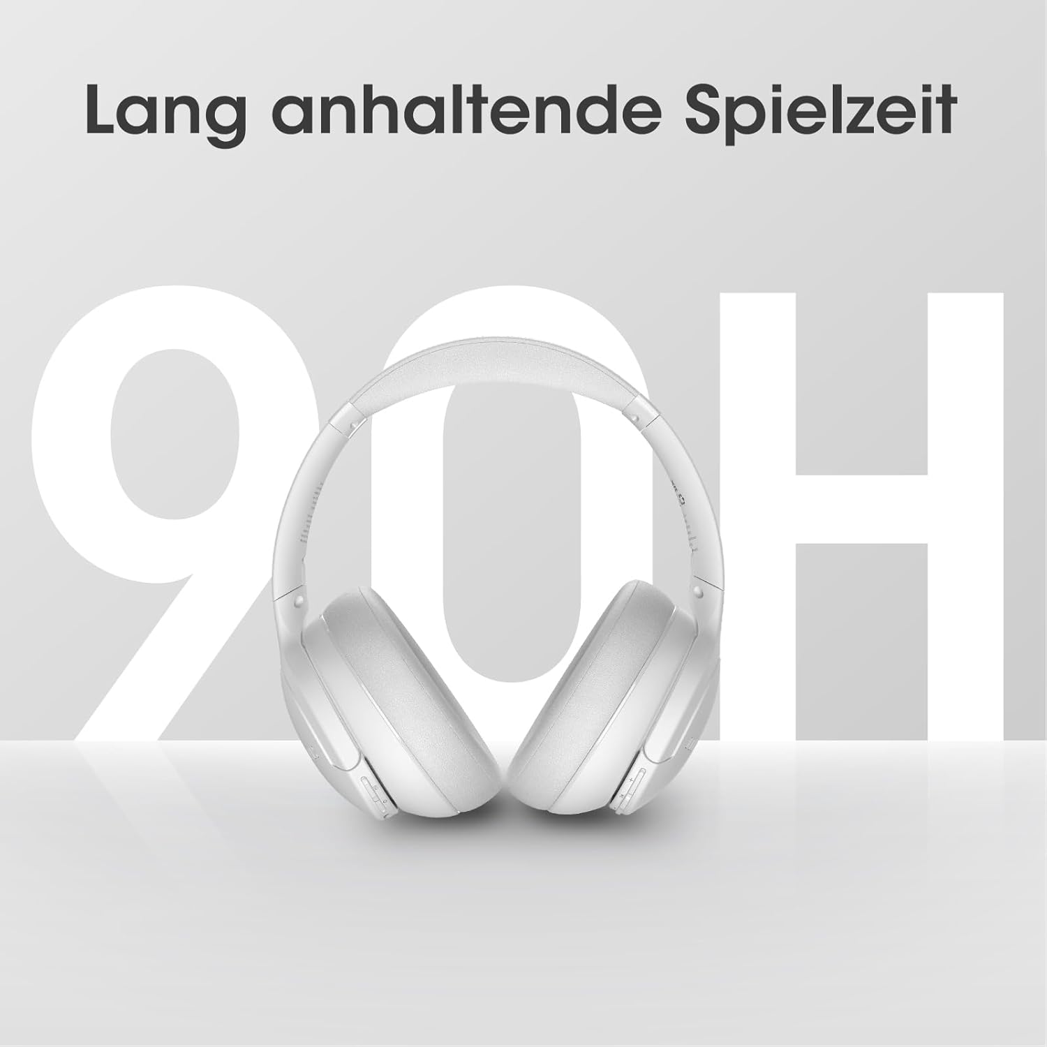Thumbnail 1 de DOQAUS Kabellose Bluetooth Over-Ear-Kopfhörer mit bis zu 90 Std. Laufzeit, 3 EQ-Modi & Mikrofon (faltbar, hellgrau)