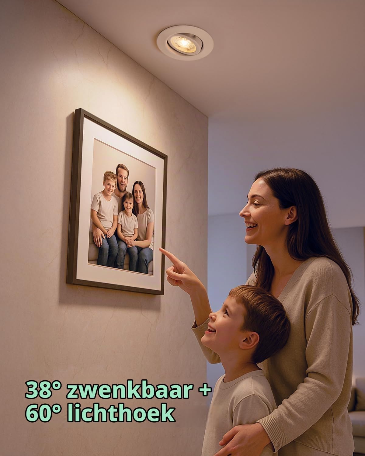 Thumbnail 2 de Bojim 73867511 LED-inbouwspots, dimbaar, 7 W, IP44, set van 6