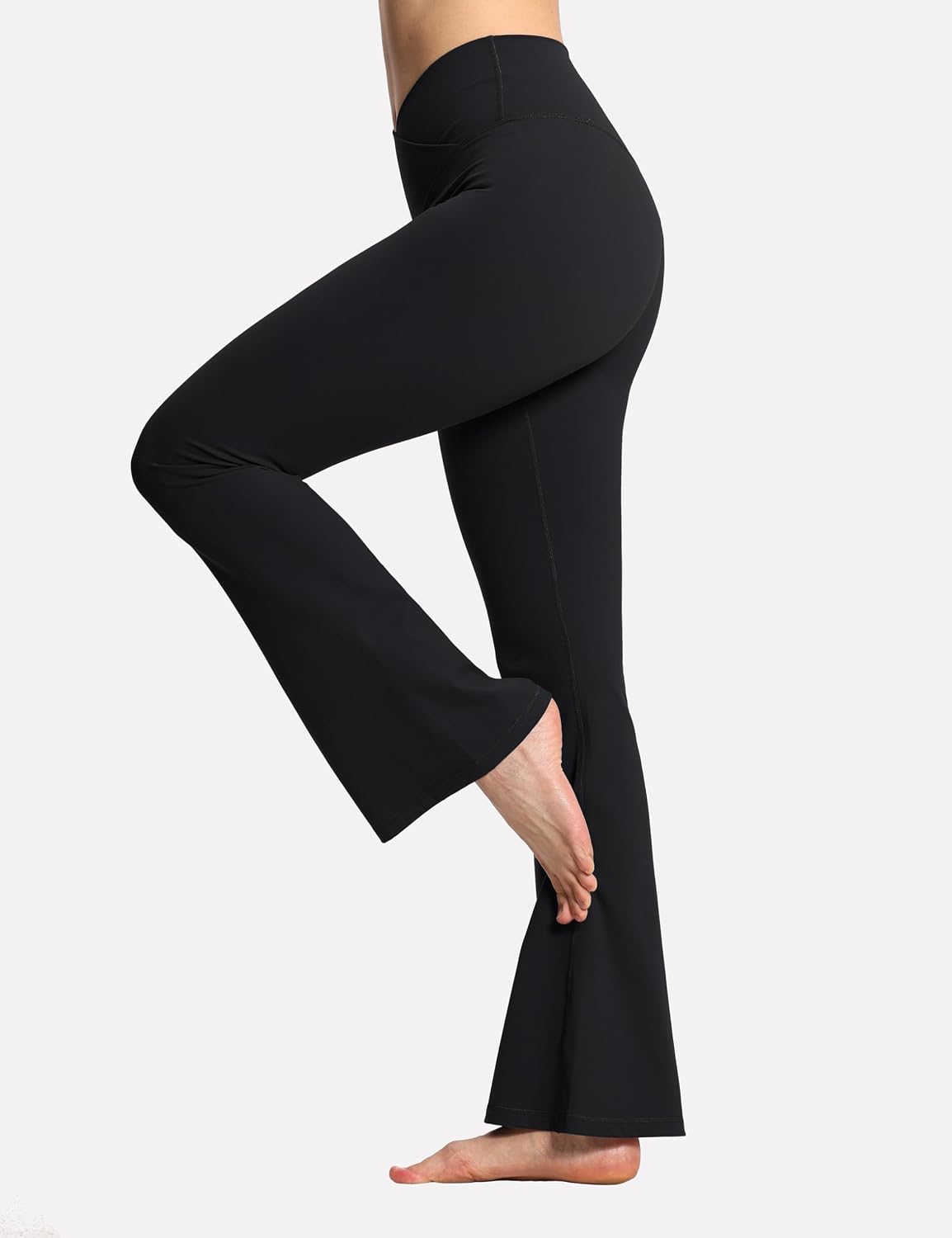 Thumbnail 6 de THE GYM PEOPLE Women's Crossover High Waist Flare Leggings, 4-Way Stretch