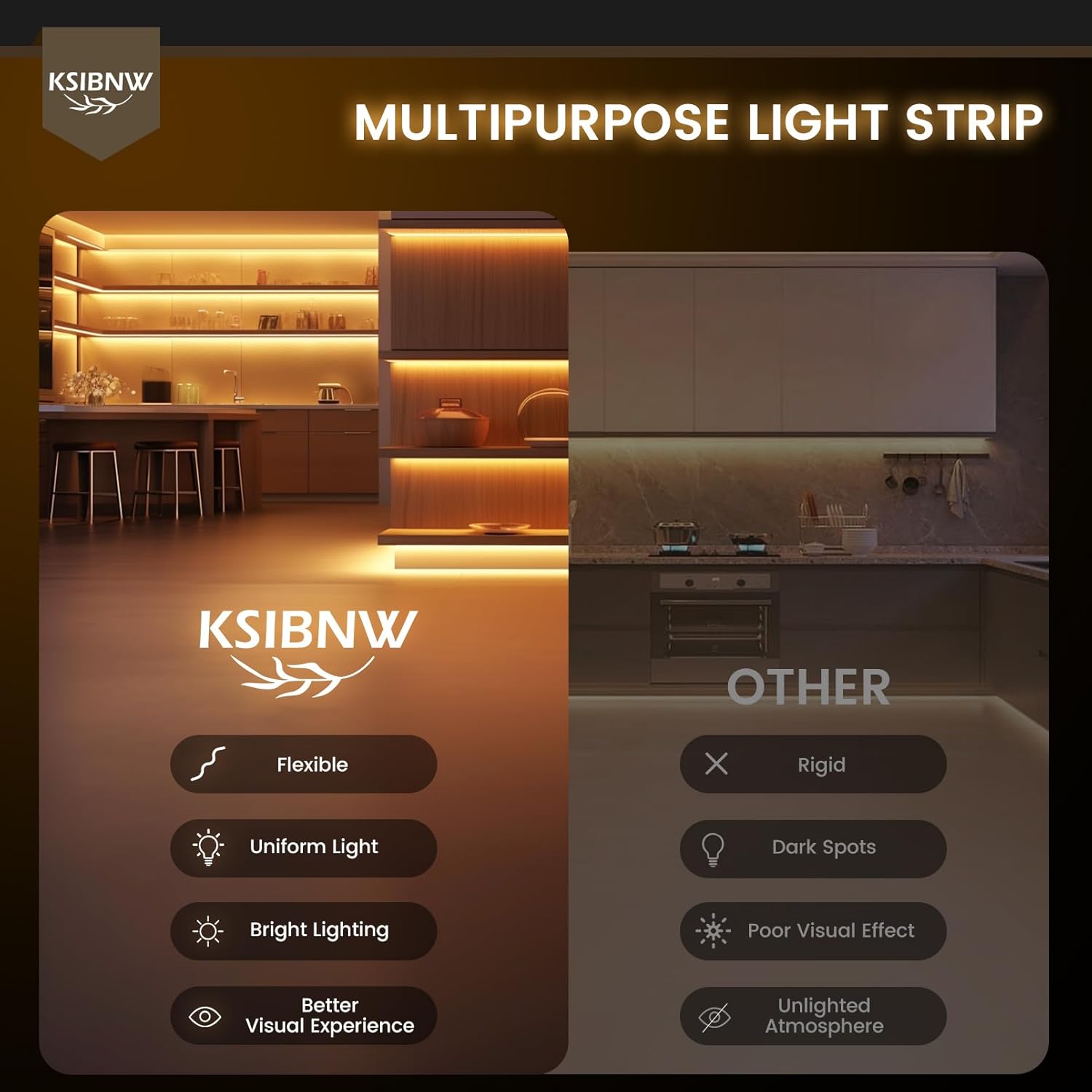 Detalle de KSIBNW 5M USB COB LED Streifen – dimmbar, 5V, neutralweiß 4000K, CRI90+