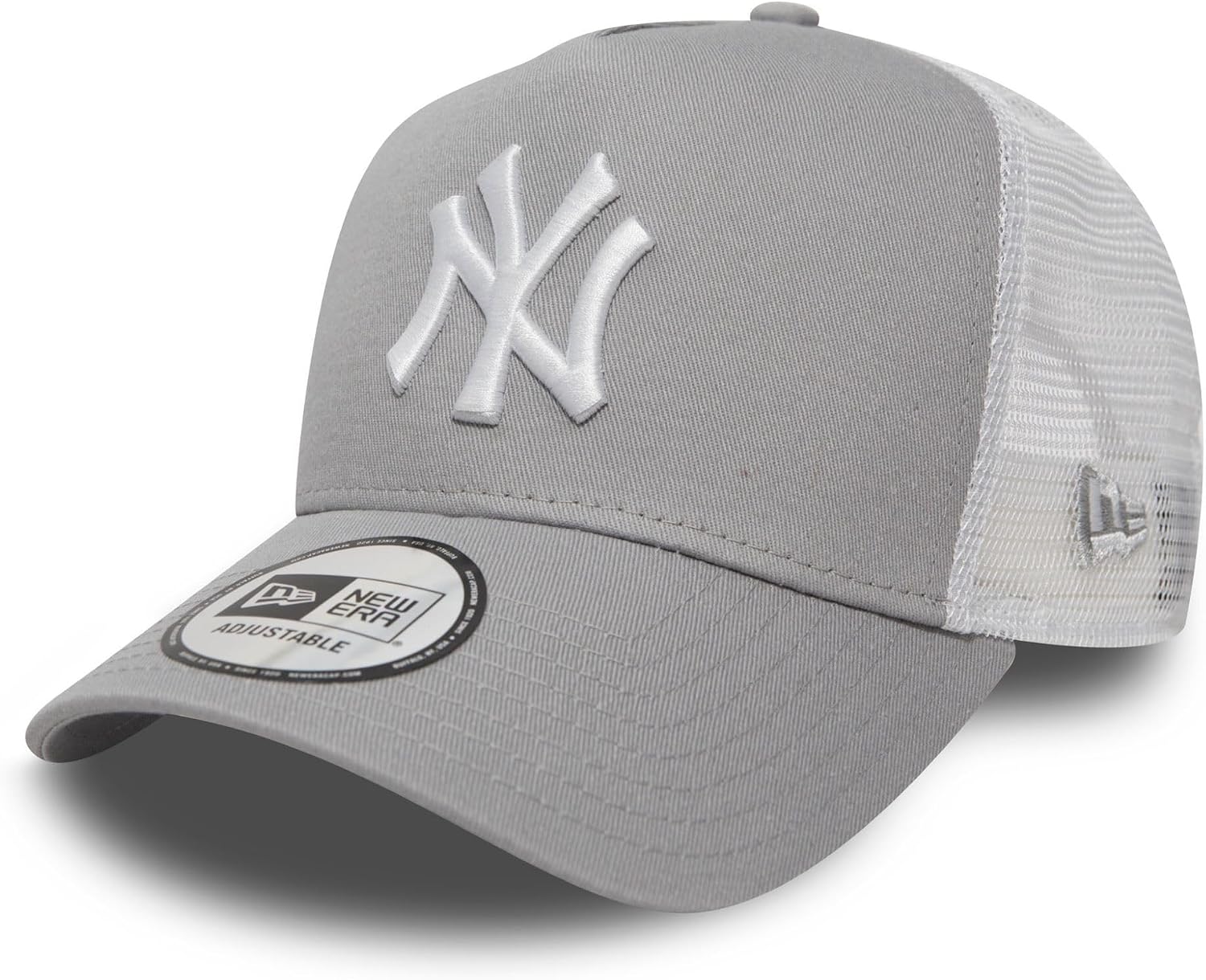 Detalle de New Era Clean Trucker York Yankees Snapback cap – Uomo, Gray White, OSFA