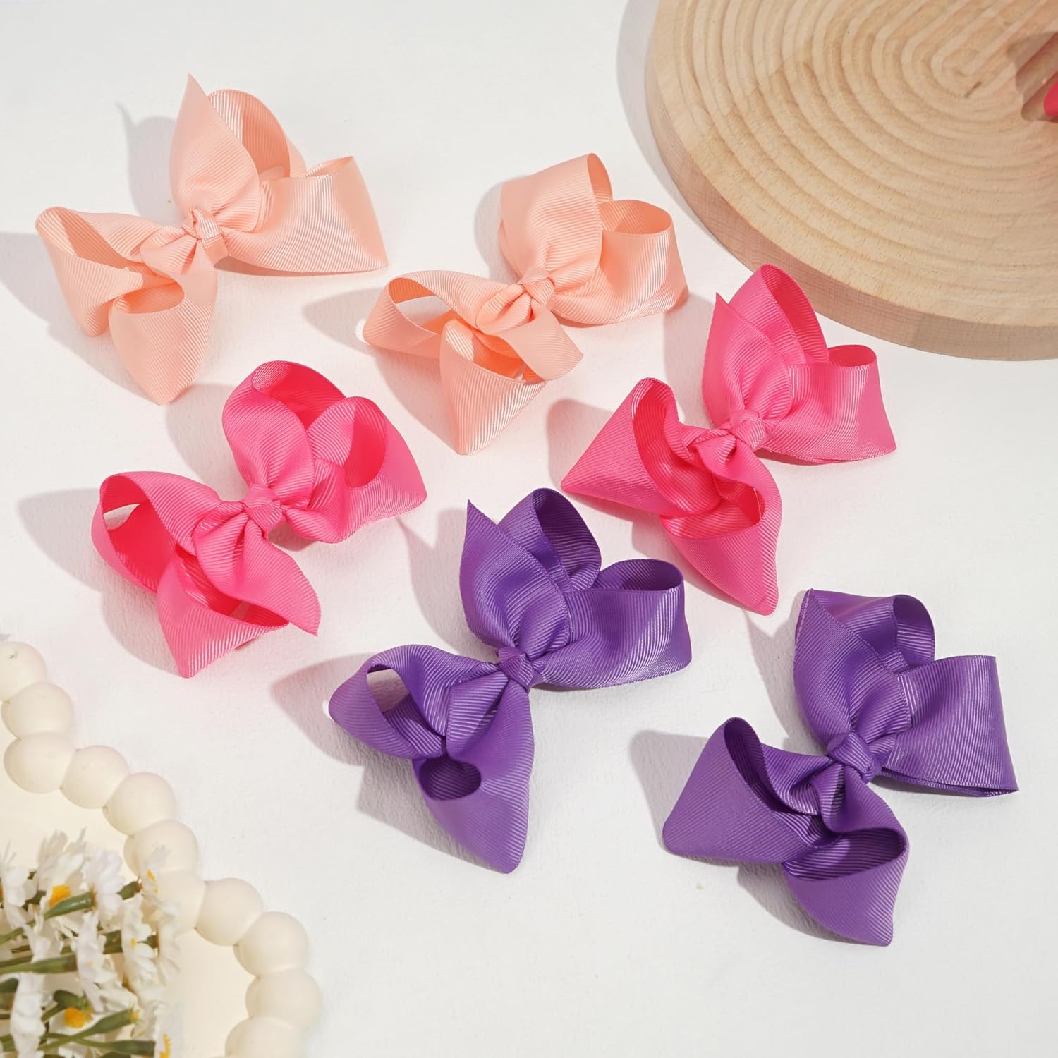 Thumbnail 2 de CÉLLOT 40PCS 4.5-Inch Grosgrain Hair Bows for Girls with Alligator Clips (40PCS, 20 Pairs)