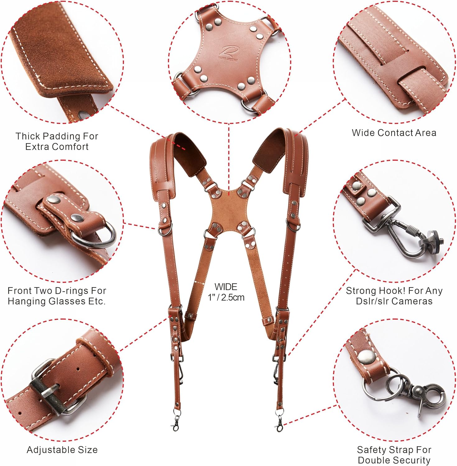 Detalle de Dual camera harness for 2 cameras