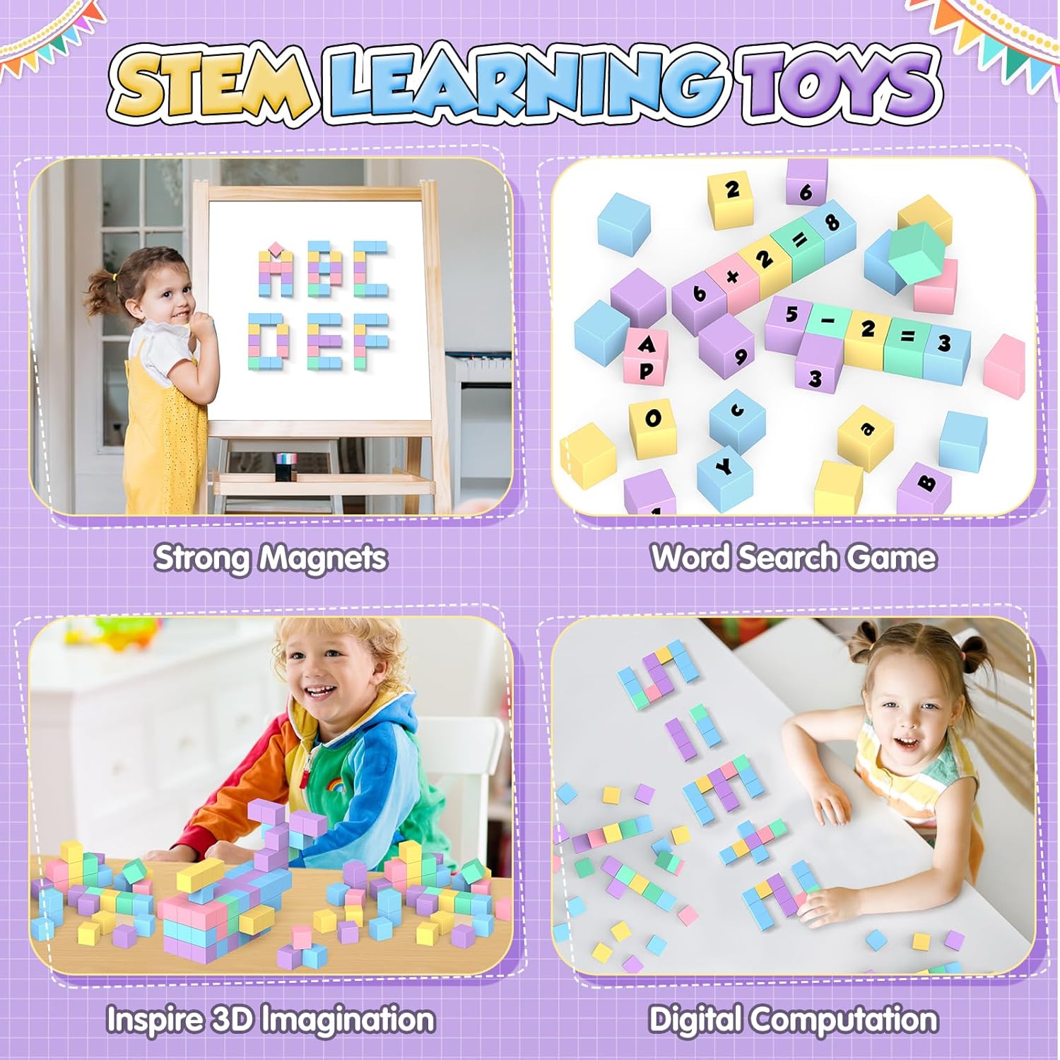 Detalle 2 de HaoVrisn Magnetbausteine 45-teiliges Set für Kinder 🧩