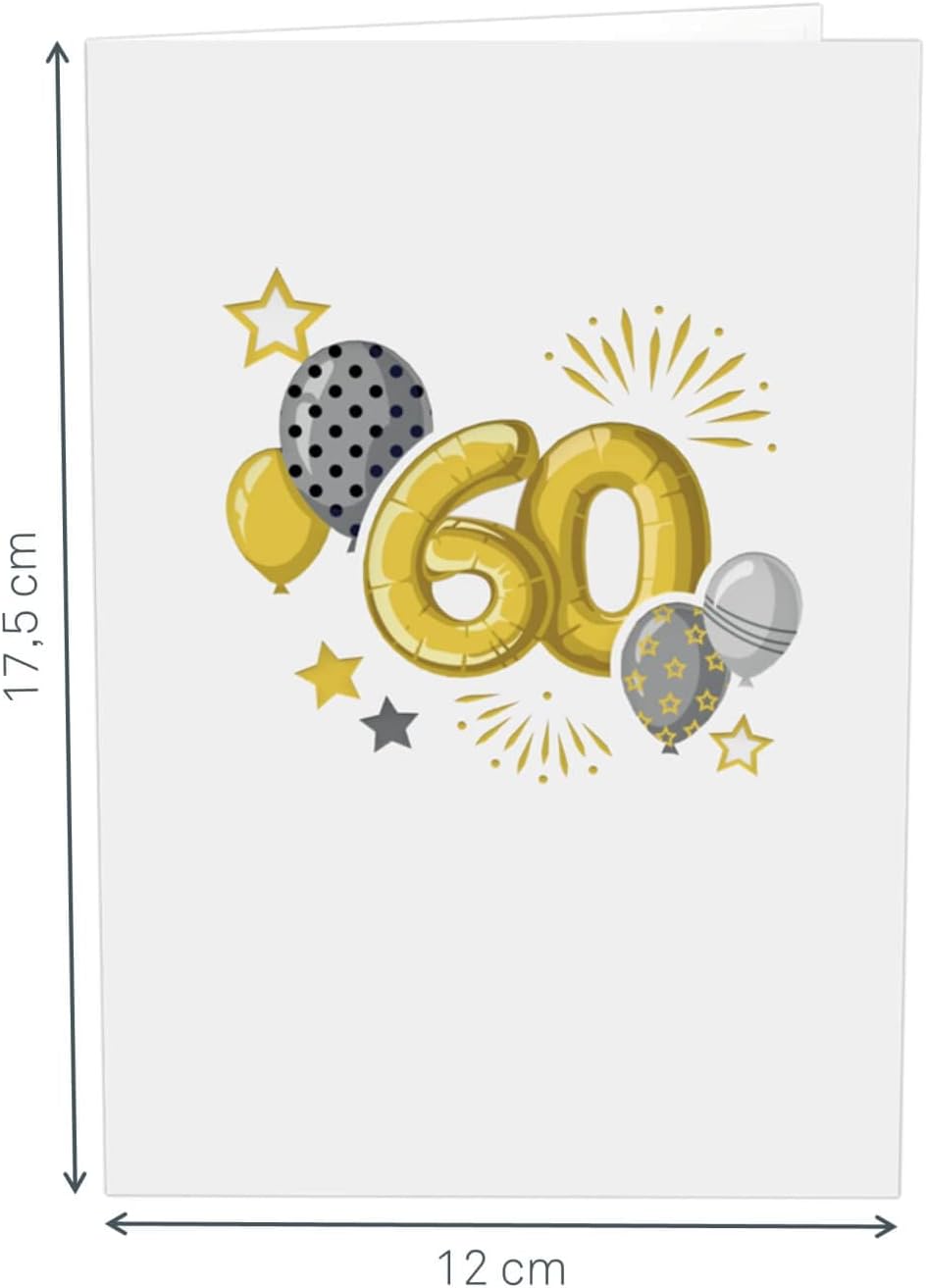 Thumbnail 5 de papercrush Carte Pop Up 60e Anniversaire – Carte 3D félicitations et remerciements