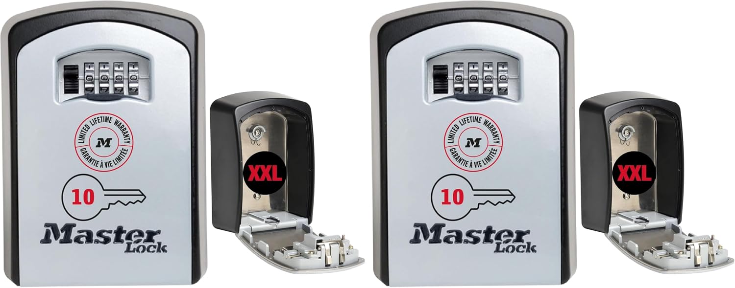 Detalle de Master Lock 5403EURD – Cassetta di Sicurezza per Chiavi Extra Large, montaggio a parete