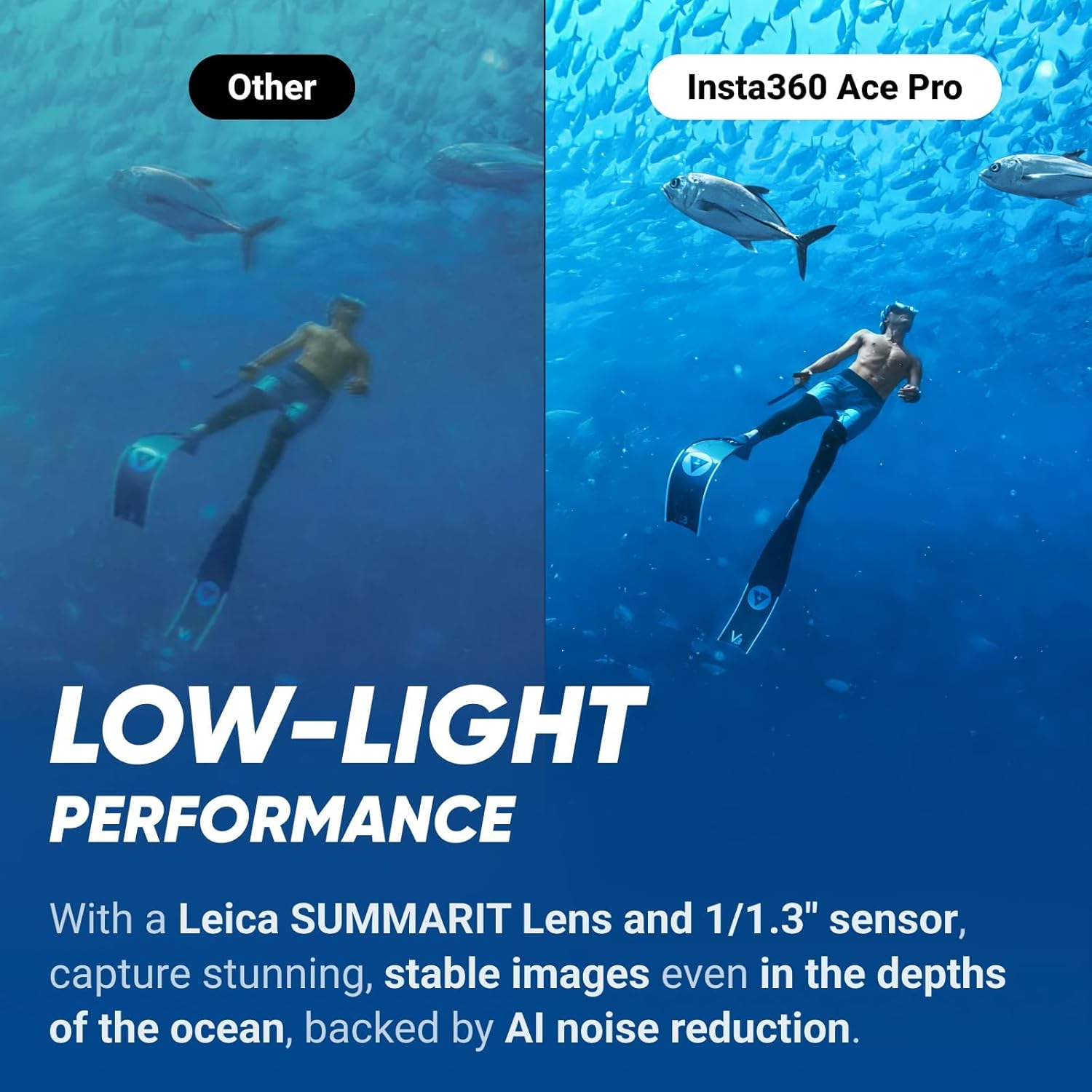 Thumbnail 2 de Insta360 Ace Pro Diving Kit — waterproof action camera bundle with 1/1.3" sensor and AI noise reduction