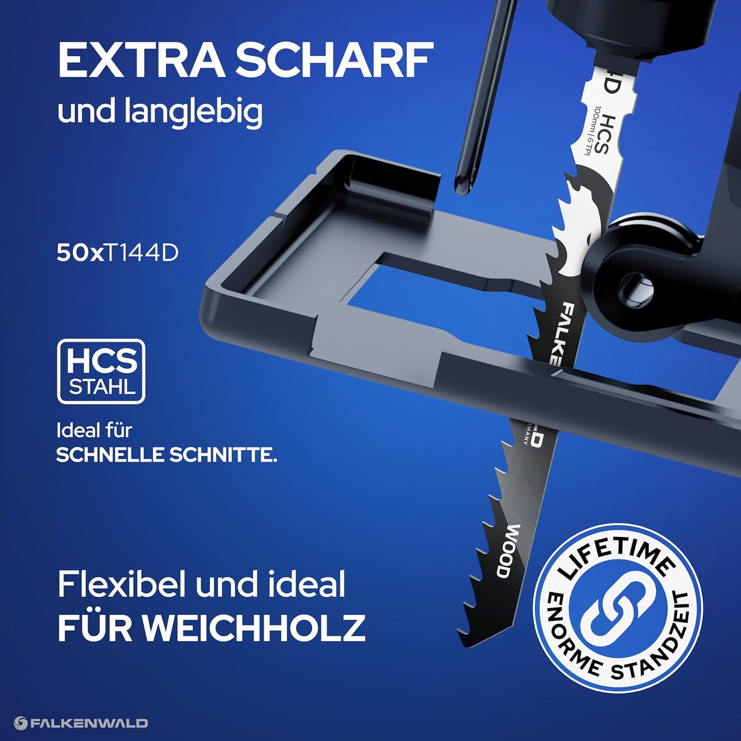 Thumbnail 4 de FALKENWALD Stichsägeblätter Holz T144D 50er