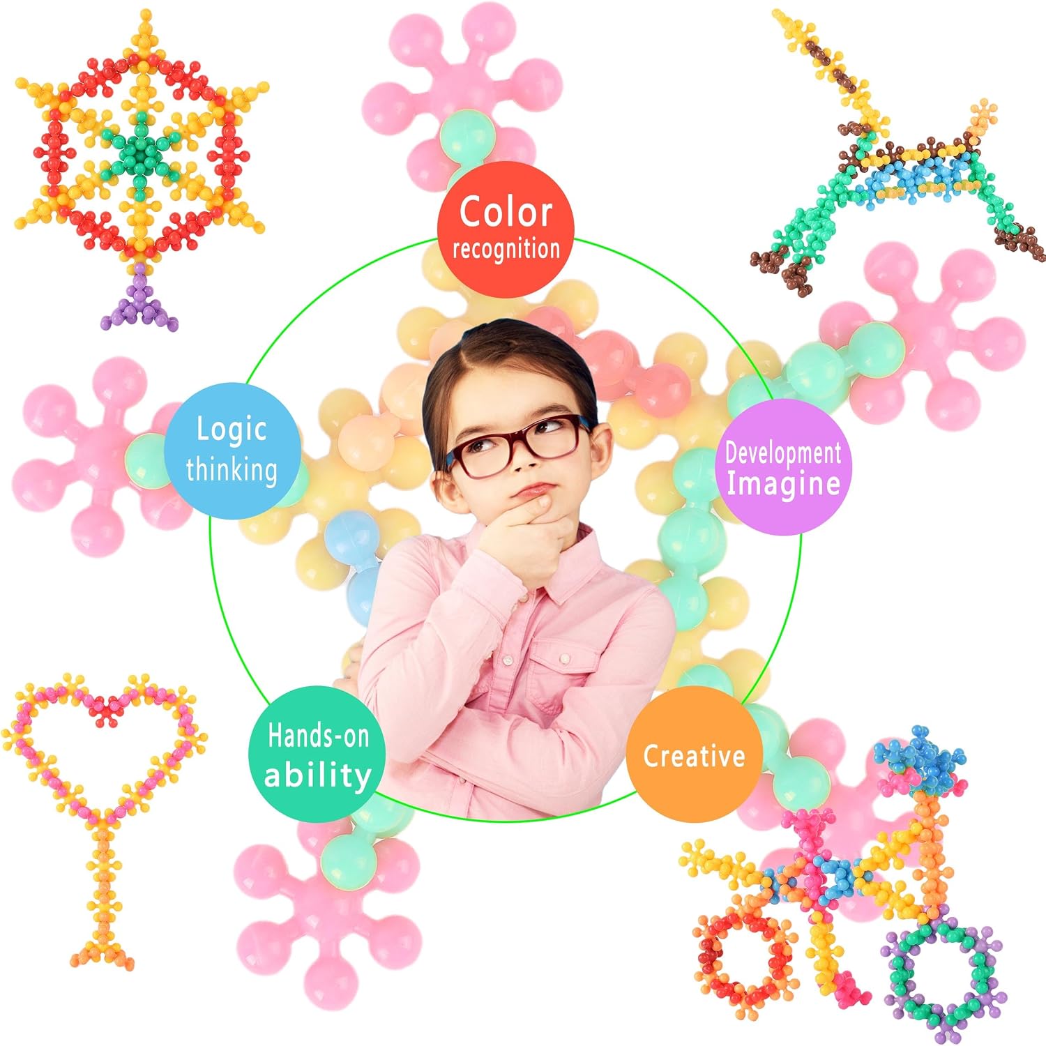 Detalle 2 de TOMYOU 200-Piece Interlocking Building Blocks STEM Toy Set